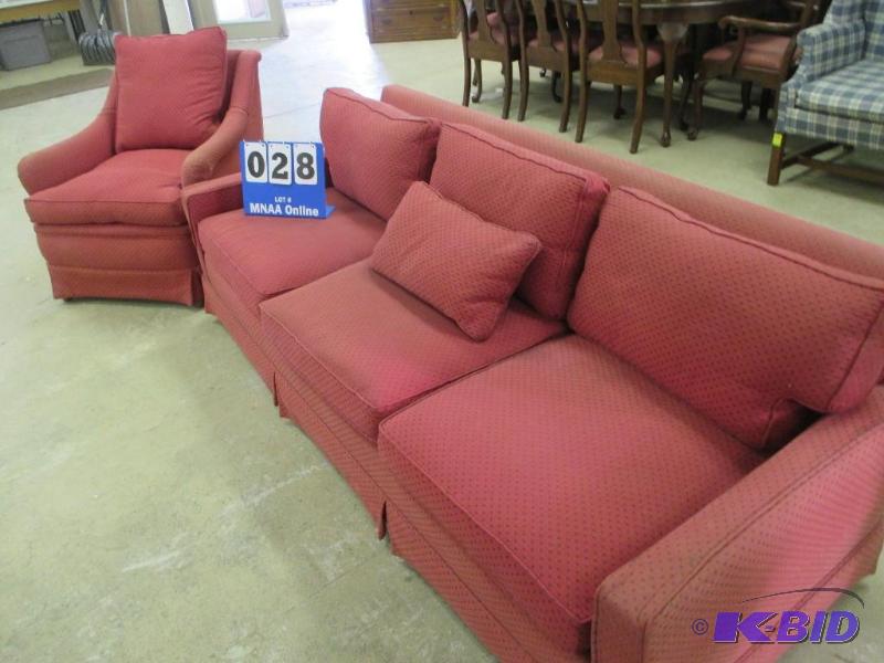 Upholstered Sofa Couch & Chair