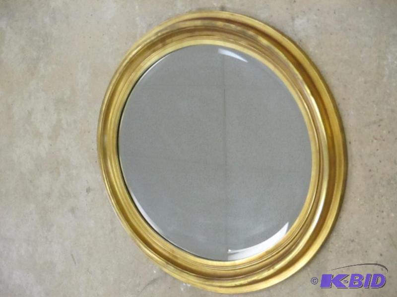 Gold Framed Oval Mirror
