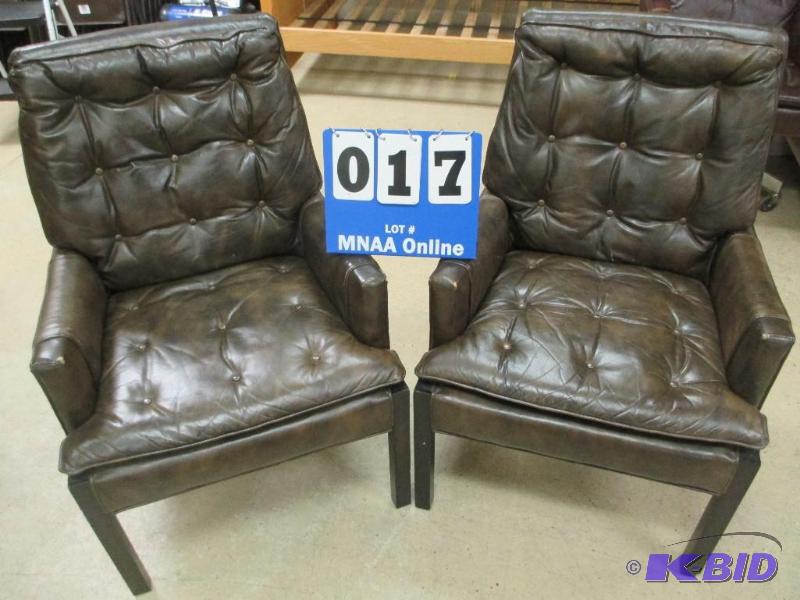 2 Leather Side Chairs