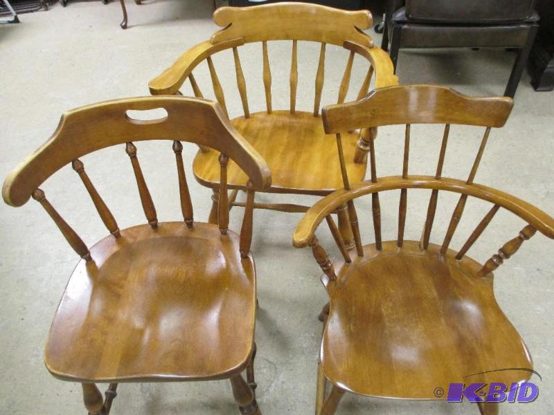 3 Wooden Kitchen Chairs