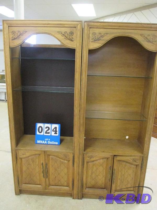 2 Wooden Book Shelves
