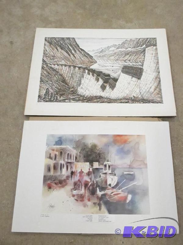 2 Unframed Prints - Hoover Dam & Isreal