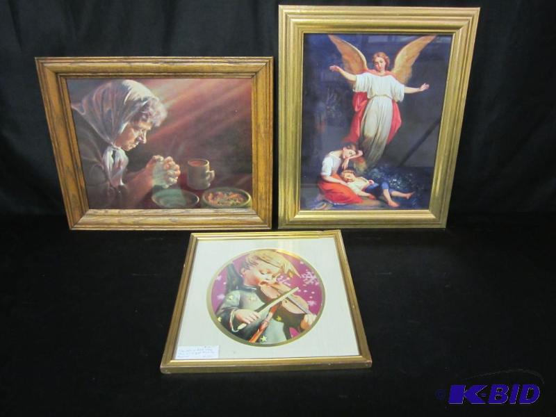 Framed Grace, Angel & Hummel Wall Hangings