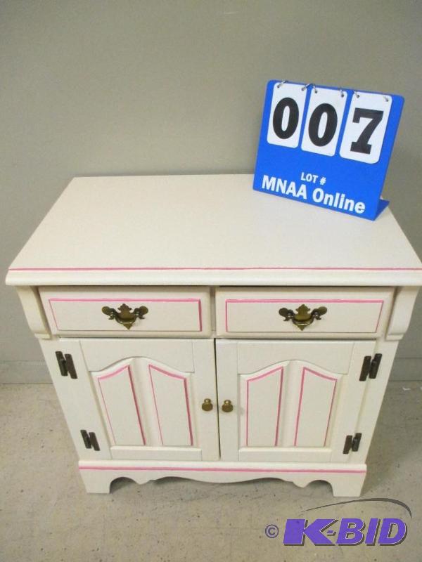 Cute White & Pink Night Stand