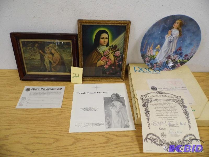 Bradford Exchange Plate & 2 Pictures