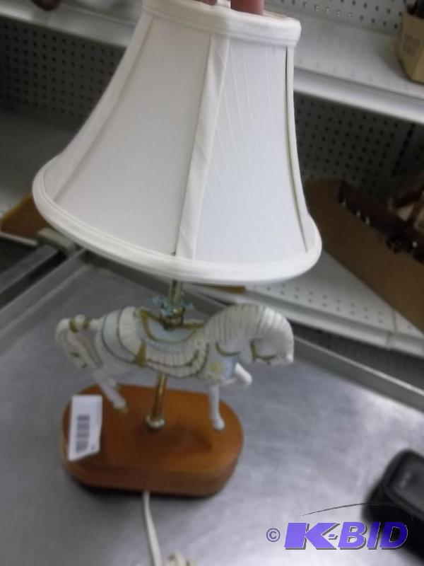 carousel horse childs lamp with shade