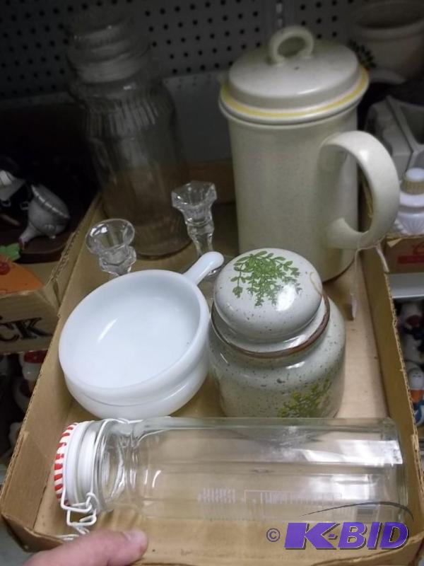lot of misc  glass items