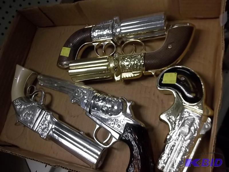 lot of 5 vintage avon gun bottles