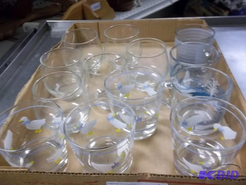 lot of  geese drinking glasses