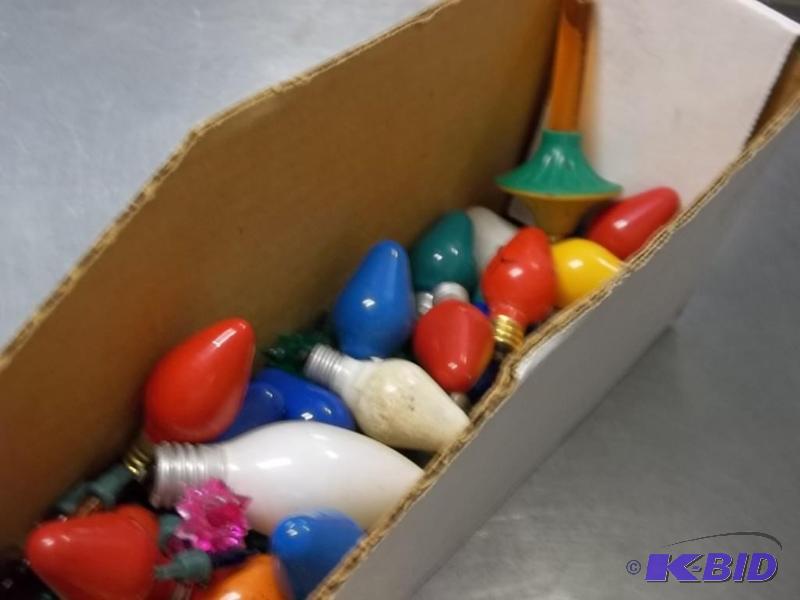 box of christmas bulbs