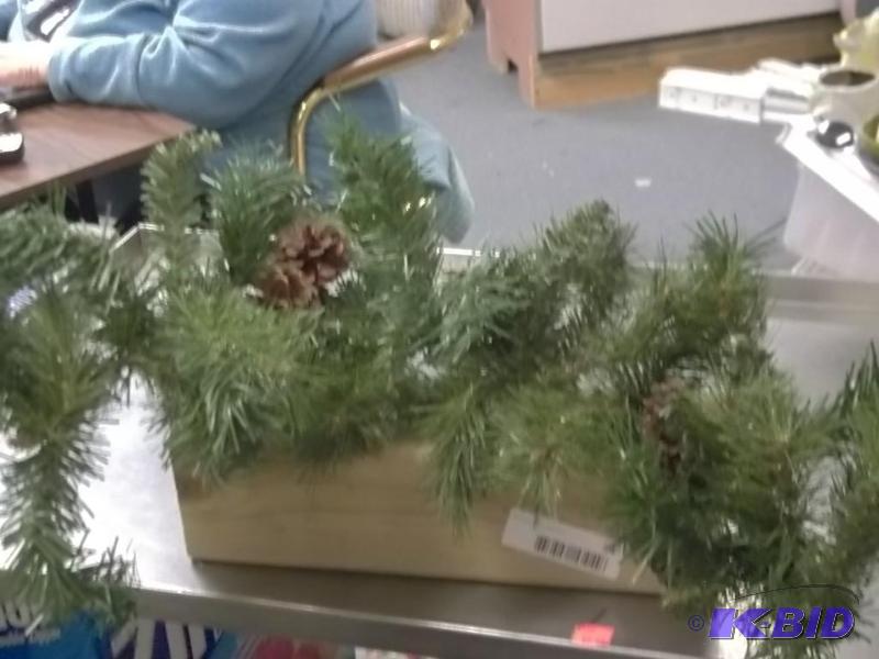 set of 3 christmas flower box evergreen items