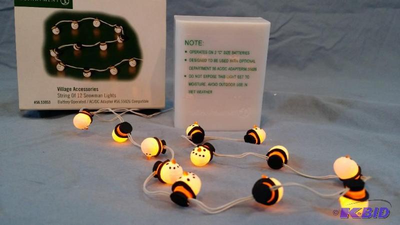 String of 12 Snowman lights #56.55026