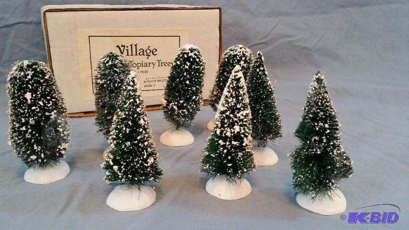 Village Frosted Tapiary Trees #5202-7