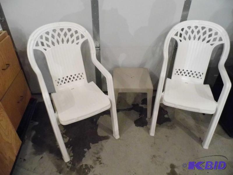 2 Patio Chairs, Table and Misc