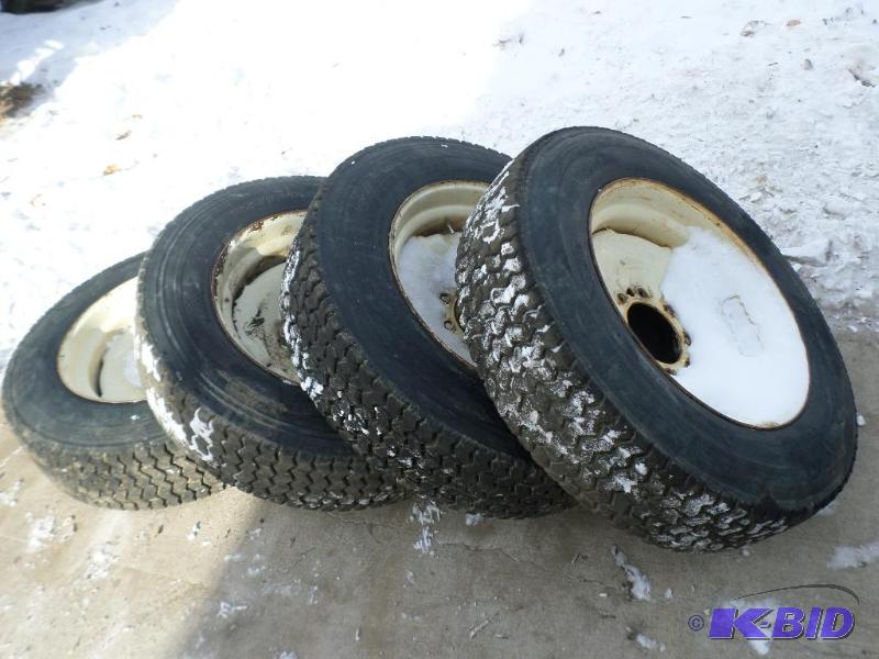 Set Of (4) 8-Lug 22.5&quot Skidloader Wheels...