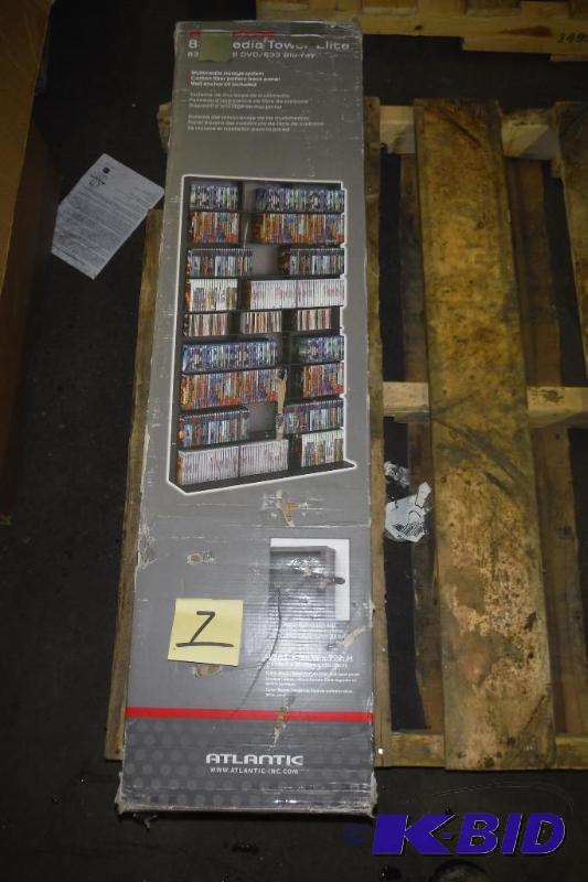 lot 1 image: Atlantic 35435725 Media Tower Elite Large 837 CD or 630 BluRay (Black)