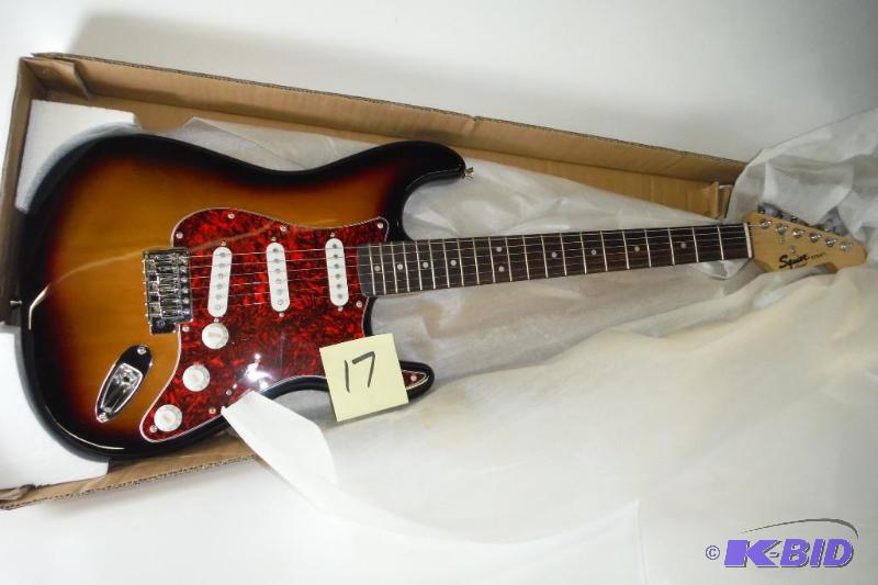 lot 17 image: Squier Strat by Fender 6 String Electric Guitar