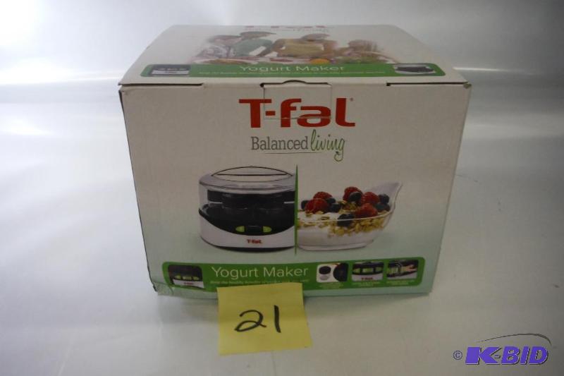 lot 21 image: T-fal YG232 Balanced Living Yogurt Maker with LCD Timer, White