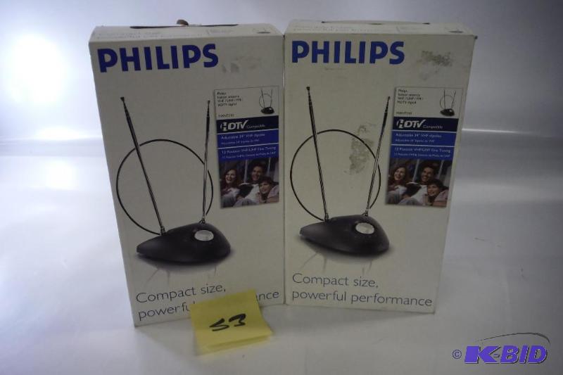 lot 53 image: Lot of 2 Magnavox MANT-210 Indoor Passive Antenna