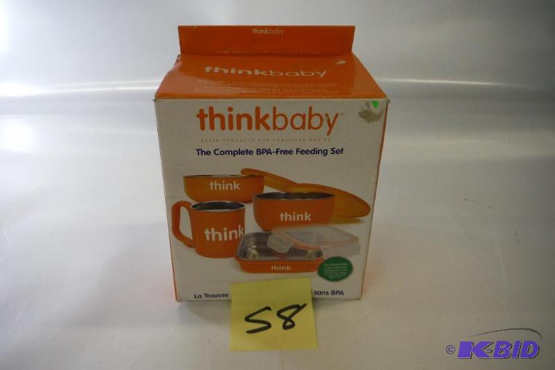 lot 58 image: Thinkbaby Complete BPA Free Feeding Set, Orange, 6 Months