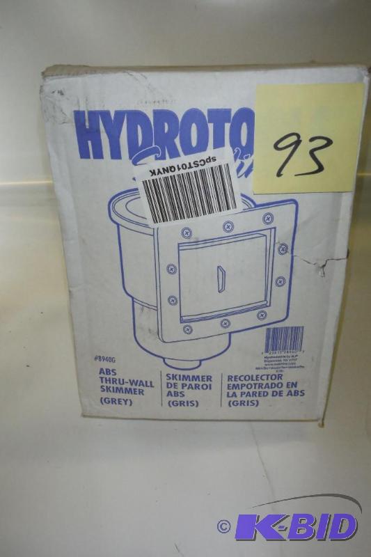 lot 93 image: Hydro Tools 8940G Complete Standard Thru-Wall Pool Skimmer, Grey