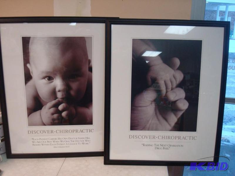 Pair Of Framed Large Baby Pictures, Glass Doe...