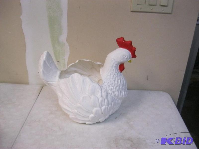 Plastic Chicken Planter... 40 Household Items, Collectibles, Jewelry