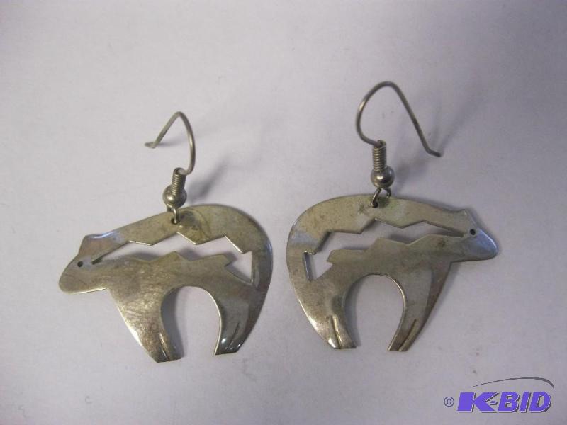 Pair Of Sterling Bear Earrings...