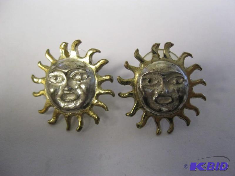Pair Of Sun 925 Silver Earrings...