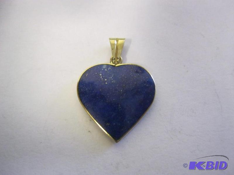 Small 18k Gold Pendant, With stone, Maybe Moo...