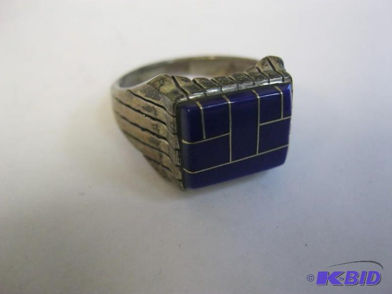 Ring With Blue Stone, Looks Like Its Marked 6...