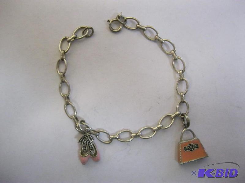 Small Charm Bracelet, Marked 925&nbsp...