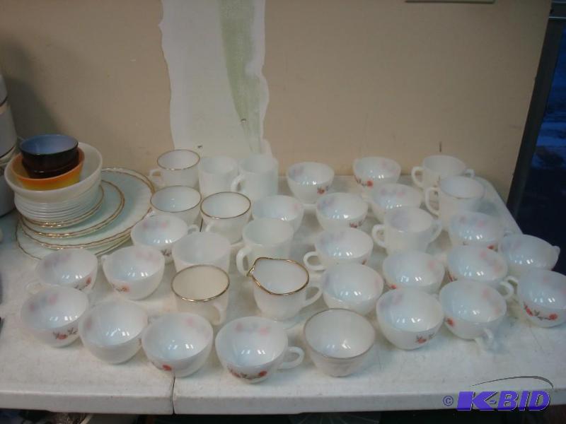 Huge Lot Of Fire King Ware Milk Glasses, Some...