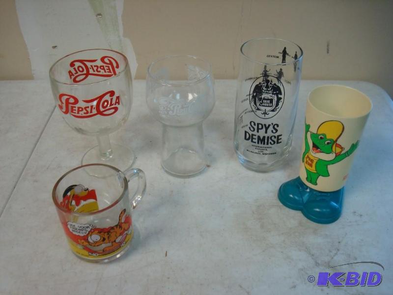 Lot Of Vintage Collectible Glasses, Pepsi...