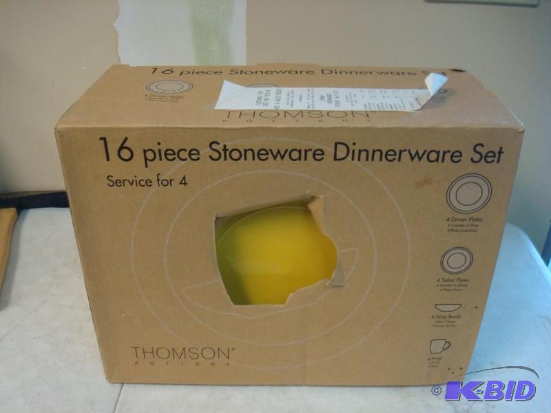 New 16 Piece Stoneware Dinnerware Set...