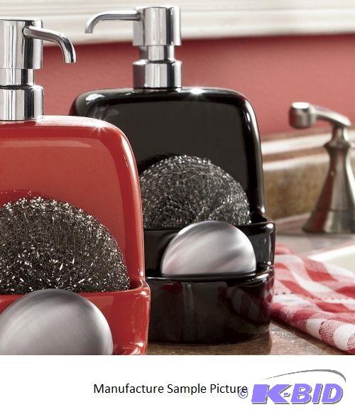 lot 124 image: Soap Dispenser with Scrubber and Metal Odor R...