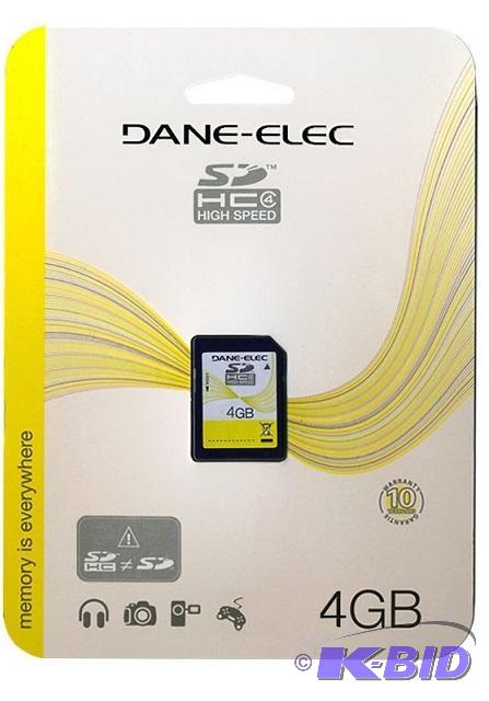 lot 136 image: Dane-Elec&nbspSDHC High Speed 4 GB Memory Ca...