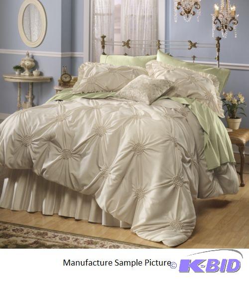 lot 138 image: Lisette Smocked Comforter Set - Queen - ...