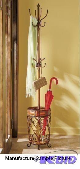 lot 140 image: Coat Rack with Umbrella Stand - Offer guests ...