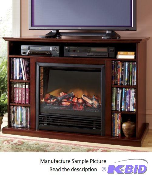 lot 156 image: Media Storage TV StandFireplace - For a cozy...
