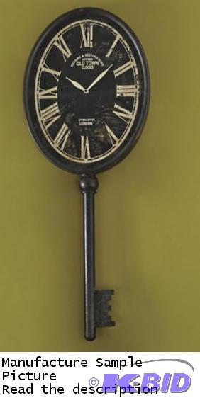 lot 18 image: Skeleton Key Clock -&nbspProtective glass fa...