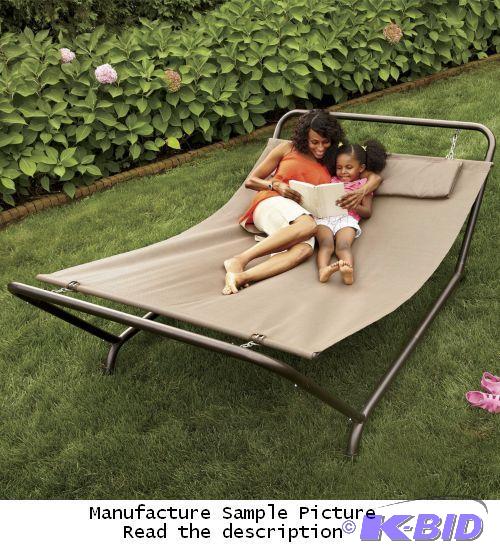 lot 186 image: S C Double Person Hammock - Powder coated hea...