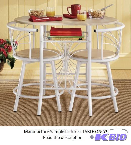 lot 187 image: White Bistro Table - TABLE ONLY - Table has ...