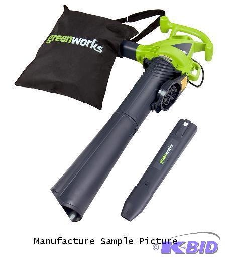 lot 206 image: Green Works Electric Blower Mulcher Set - Mod...