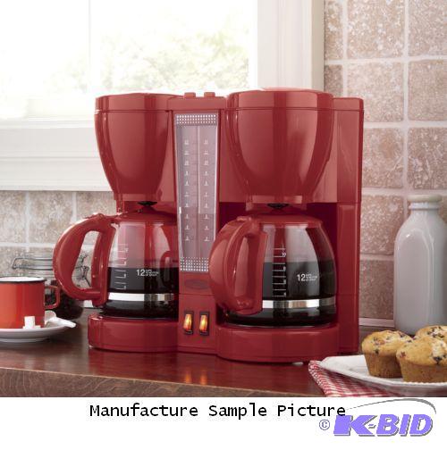 lot 208 image: Dual 12 Cup Coffee Maker - Red -&nbspMake a ...