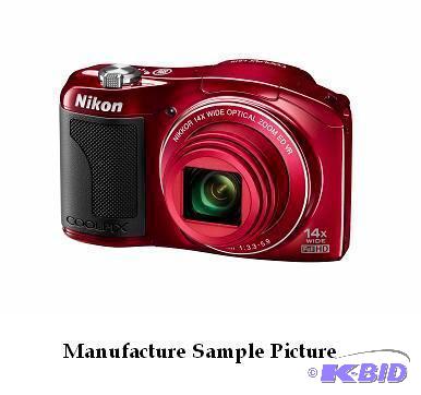 lot 52 image: Nikon Coolpix L610 - Red - Comes with strap, ...