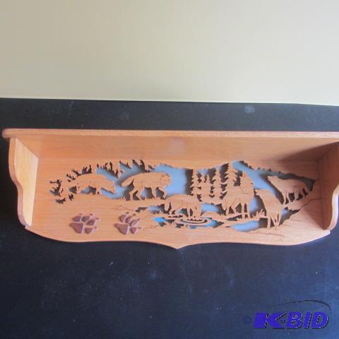 Laser Cut Wolf Shelf