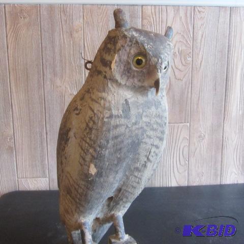 Vintage Carved Owl Decoy