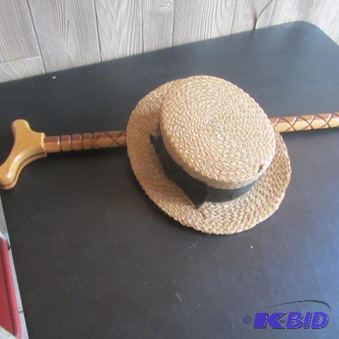 Straw Hat and Cane