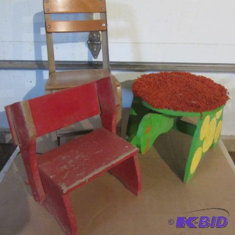 Chair, Step, Turtle Stool